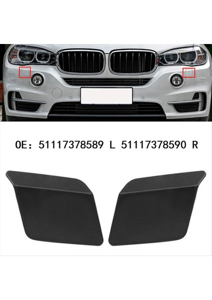 Ön Tampon Far Yıkayıcı Nozul Kapak Kapağı 51117378589 51117378590 Bmw X5 F15 F85 X5 25D 25DX 2014 2015 2016 (Yurt Dışından) modelleri
