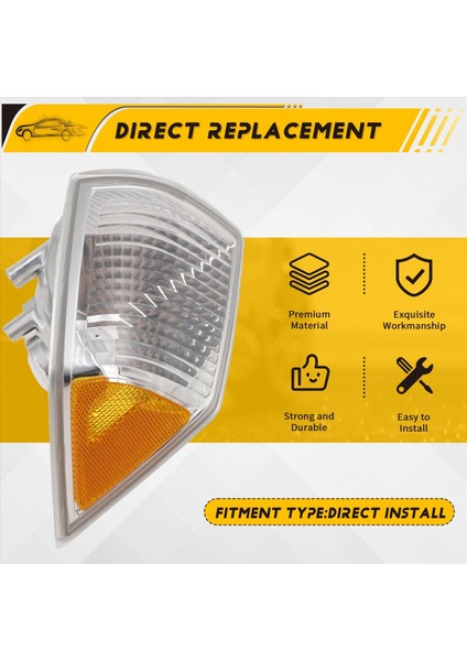 Jeep Compass 2007-2010 Için Otopark Işığı Işığı Dönüş Sinyali Köşe Muhafazası Sağ (Yurt Dışından) modelleri