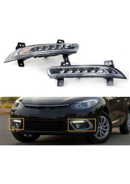 266005976 Ön LED LED Drl Sis Işığı Renault Fluence Için 2014+ Otomatik Sürüş Lambası Gündüz Çalışan Işık Tampon Lambası (Yurt Dışından) fiyatları