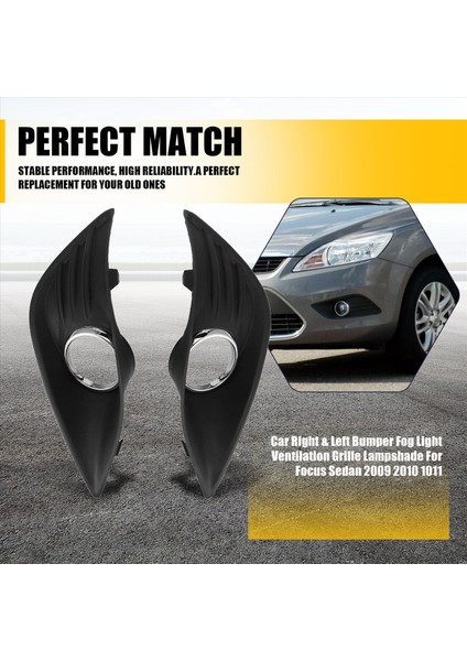 Araba Sağ ve Sol Tampon Sis Lambası Havalandırma Ford Focus Sedan Için Izgara Abajur 2009 2010 1011 (Yurt Dışından) indirimleri