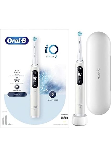 Oral-B Io - 6 Beyaz Şarjlı/elektrikli Diş Fırçası