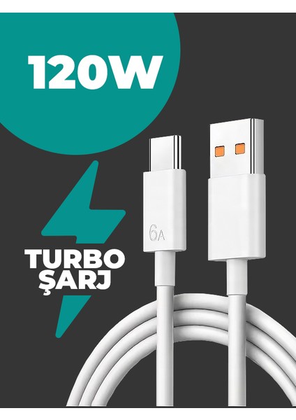 120W Saliseli Type-C Turbo Xiaomi Samsung Redmi Uyumlu Süper Şarj Kablosu USB Type-C