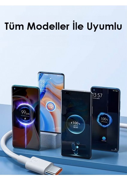 120W Saliseli Type-C Turbo Xiaomi Samsung Redmi Uyumlu Süper Şarj Kablosu USB Type-C fırsatları
