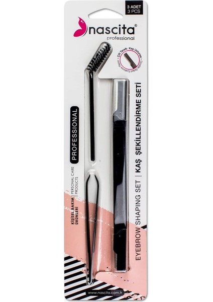 Nascita Kaş Bakım Seti Maskara Fırçası, Cımbız, Razor