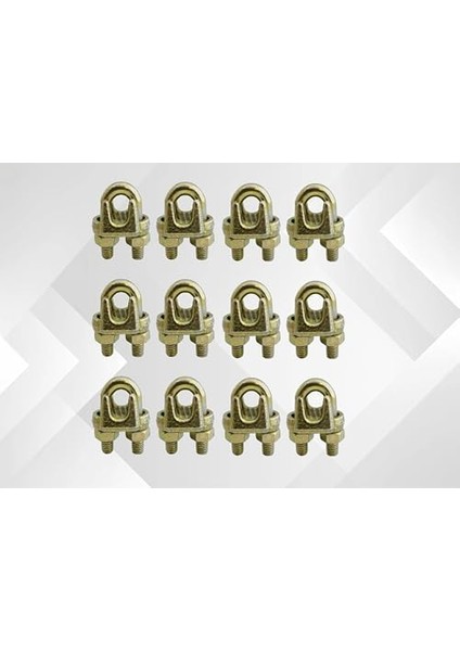 Halat Klemensi 6mm A Tipi, Sarı Galvaniz Kaplama (12 Adet) fiyatları