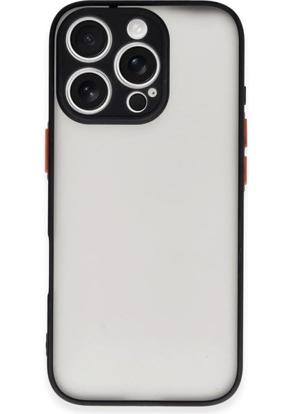 Aksesuar 16 Pro Max (6.9) Inç ile Uyumlu Yan Tuşları Renkli Kamera Korumalı Transparan Tpu Kılıf