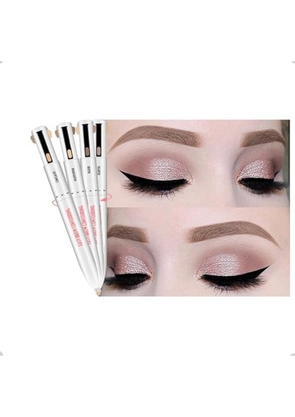 Aputue 4'ü 1 Arada Kaş Kalemi, Su Geçirmez Kaş Kontür ve Aydınlatıcı Kalem, Uzun Süreli Doğal Kaş Kalemi, Kadınlar ve Kızlar Için Göz Makyajına Uygun (Siyah Kahverengi) modelleri