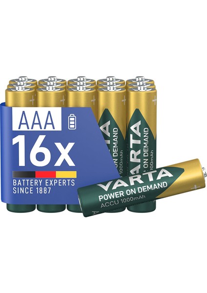 Varta Power On Demand Rech.aaa 1000MAH 2x8 Foil