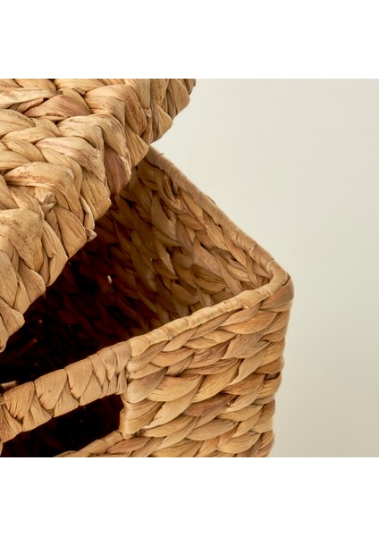 Luna Kapaklı Kare Sepet Naturel (25X25 Cm) fiyatları