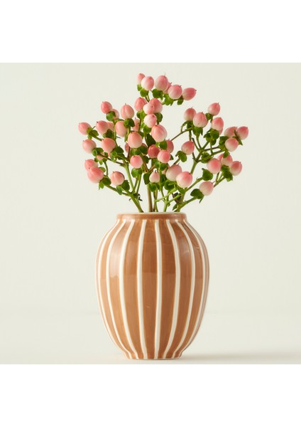 Claya Vazo Kahverengi (9X9X11 Cm)