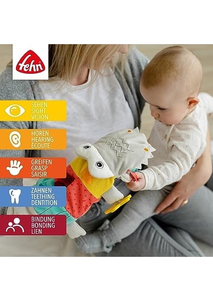 El Kuklası Bebek Oyuncak Timsahı - Çıngıraklı Pelüş Hayvan, Hışırtılı Kağıt, Diş Kaşıyıcı - Bebek Oyuncağı El Kuklası - 6 Büyük Bebekler ve Küçük Çocuklar Için Çıtırtılı Oyuncak modelleri