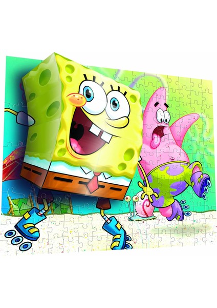 Puzzle 110 Parça 3 Boyutlu Puzzle Breakthrough Sponge Bob 2