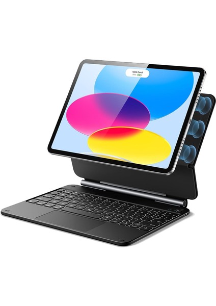 Apple İpad 11.Nesil A16 2025/ 10. Nesil 10.9 Inç Magic Klavye Keyboard Touchpad Akıllı Işıklı Q Klavyeli Kılıf Manyetik fiyatları