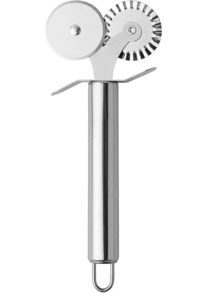 Life Çift Başlıklı Paslanmaz Çelik Pizza Mantı Hamur Kesme Bıçağı MIT1112