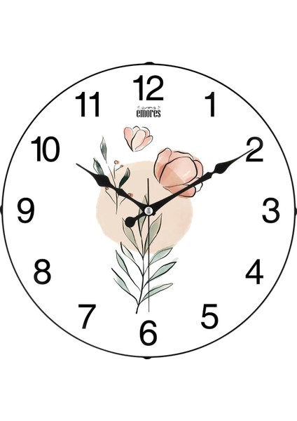 36 cm Gerçek Cam Sessiz Mekanizma Duvar Saati