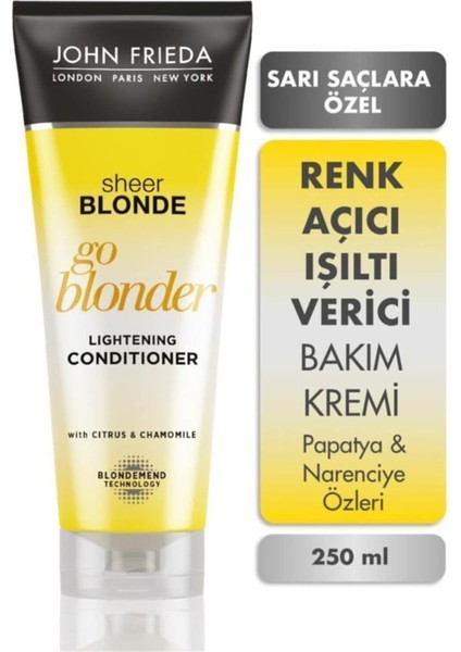 John Frieda Sarı Saçlara Özel Güneş Işıltısı Veren Bakım Kremi 1 Paket (1 x 250 Ml)