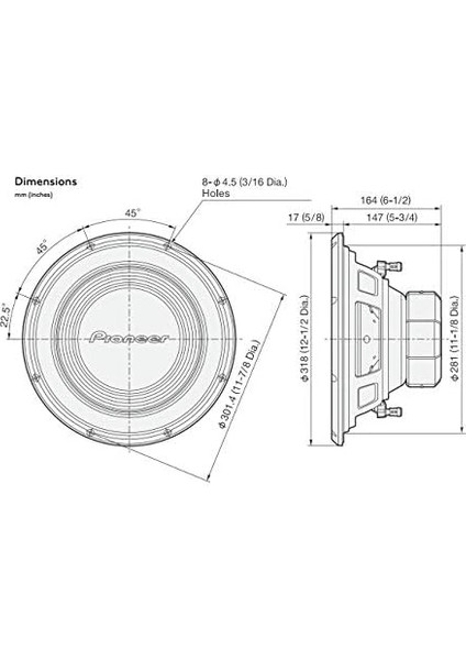 TS-A300S4 1500 Watt 30 cm Subwoofer fiyatları