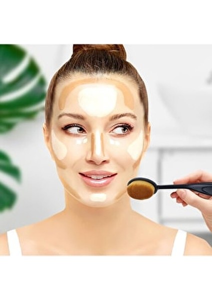 Profesyonel Contour Fırçası Yumuşak Kıllarla Pürüzsüz Uygulama İçin Kaşık Tasarım