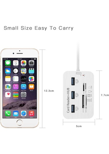 USB Type-C 3.0/3.1 Kart Okuyucu Adaptörü Type-C'den 3 Portlu USB 3.0 Hub'a Kart Okuyucu Msduo Sd(Hc) M2 Tf Çoklu 1 Arada Bellek Adaptörü Kablosu(Beyaz/type-C) fiyatları