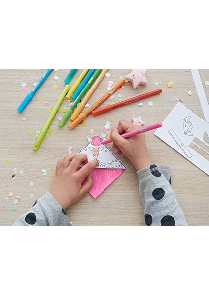 15 Funtastıcs Çocuklar Için Ince Uçlu Keçeli 18'li Set - 1 mm Yuvarlak Uç fiyatları