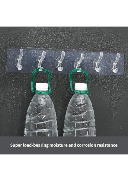 2 Adet Şeffaf Duvar Askısı 5'li Iz Bırakmayan Güçlü Yapışkanlı Askı Kapı Arkası Mutfak Düzenleyici Kanca Askılık fiyatları