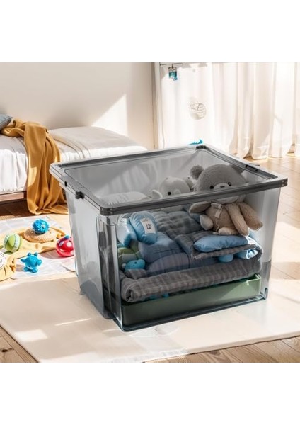 Ohyama, 6er-Set, Aufbewahrungsboxen, 30 L, Mit, Stapelbar, Garage, Schlafzimmer, Wohnzimmer - Useful Storage Box Usb-M - Grau fiyatları