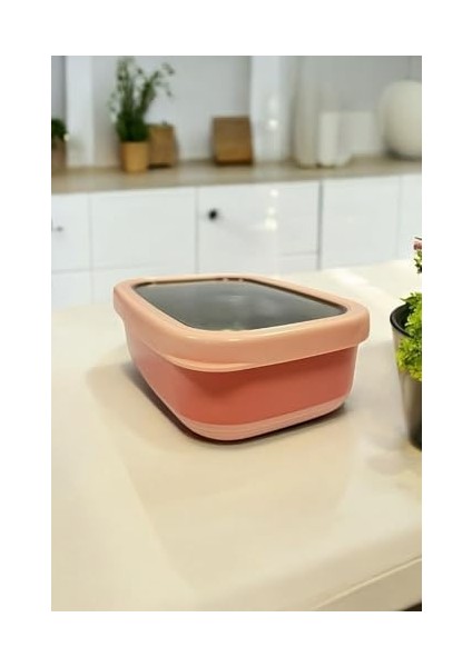 Ahmet Dikdörtgen Saklama Kabı 820 ml Pembe VP-929, Pembe modelleri