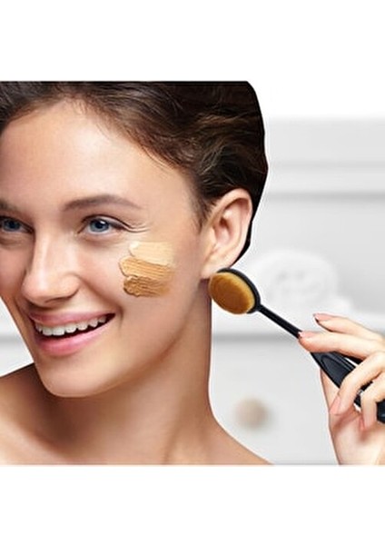 Profesyonel Contour Fırçası Yumuşak Kıllarla Pürüzsüz Uygulama İçin Kaşık Tasarım