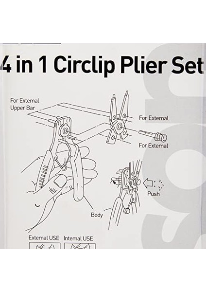20929 Four Circlip Pliers Set modelleri