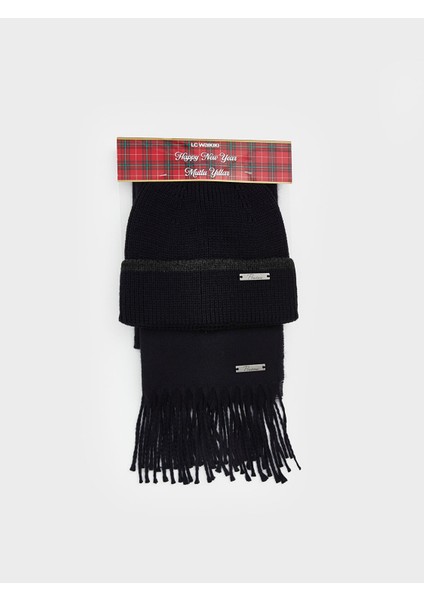 Yeni Sezon Püsküllü Erkek Bere ve Atkı