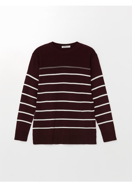 Yeni Sezon Bisiklet Yaka Çizgili Kadın Triko Kazak indirimleri