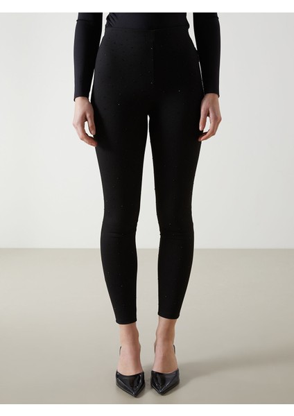 Yeni Sezon Beli Lastikli Taşlı Kadın Tayt fiyatları