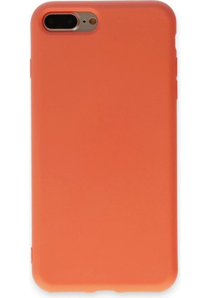 Iphone 7 Plus Kılıf Nano Içi Kadife Silikon - Turuncu