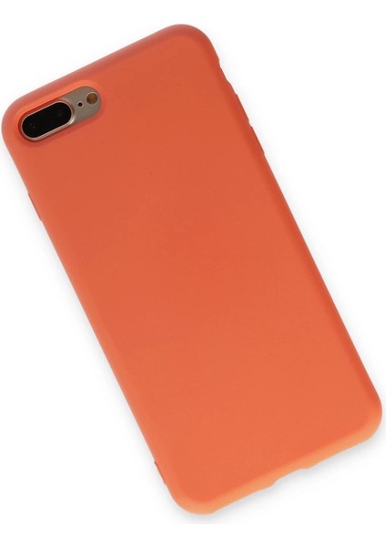 Iphone 7 Plus Kılıf Nano Içi Kadife Silikon - Turuncu modelleri