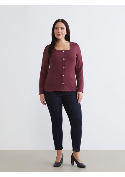 Yeni Sezon Büyük Beden Kare Yaka Bluz fiyatları