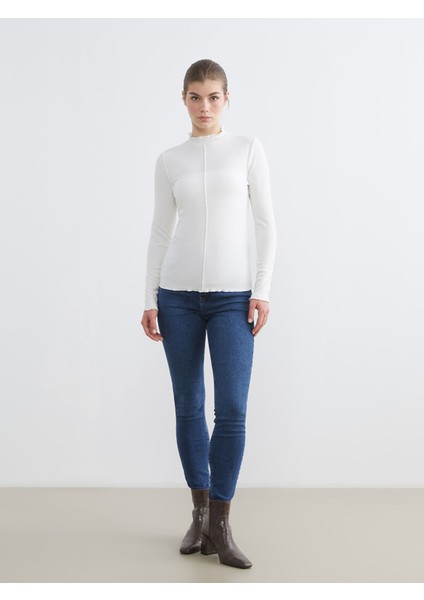 Yeni Sezon Fırfırlı Dik Yaka Kadın Body fiyatları