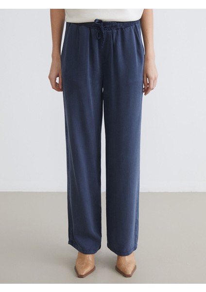 Yeni Sezon Beli Lastikli Geniş Paça Kadın Pantolon fiyatları