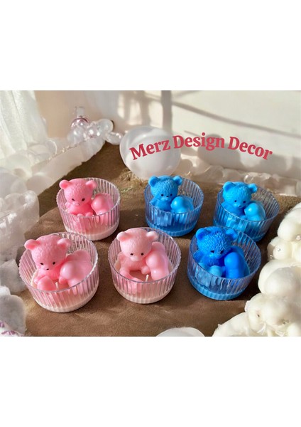 Mika Kutuda Ayıcık Düğün Nişan Söz Nikah Bebek Doğum Babyshower Hediyelik Soya Wax Mum (10 Adet) fiyatları