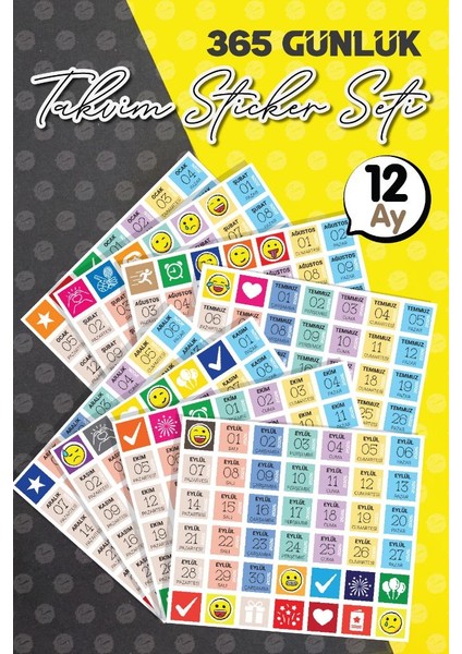 365 Günlük 2026 Takvimi Sticker Seti Planlayıcı Sticker To Do LIST-T1520 fiyatları