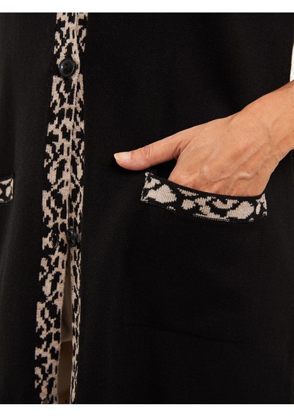 Yeni Sezon Kadın V Yaka Desenli Kolsuz Triko Yelek fırsatları