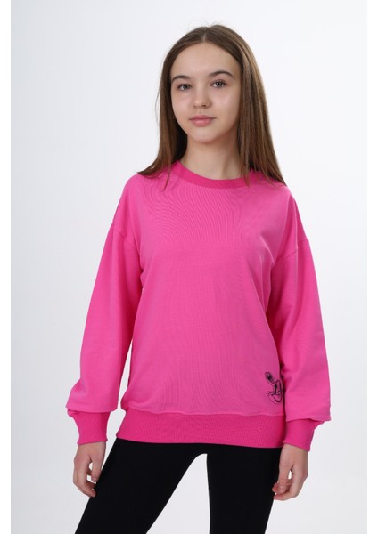 Kız Çocuk Baskılı Sweatshirt