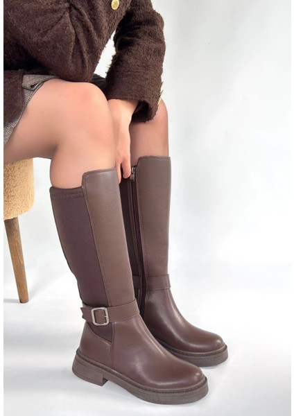 Yzlal Zinda Kahverengi Cilt Çizme (Numara: 36)