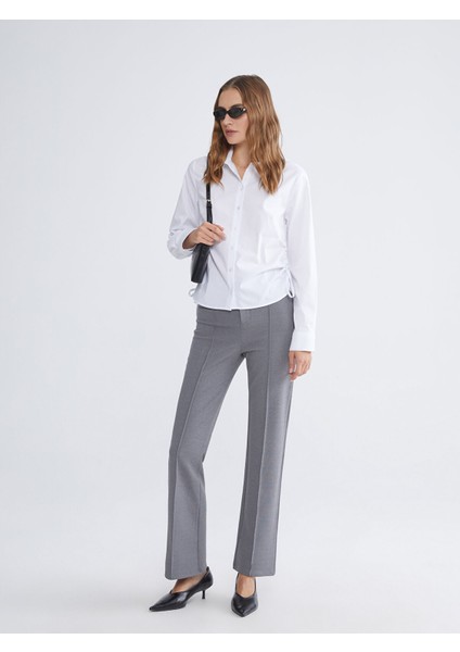 Yeni Sezon Dar Fit Ispanyol Paça Kadın Pantolon