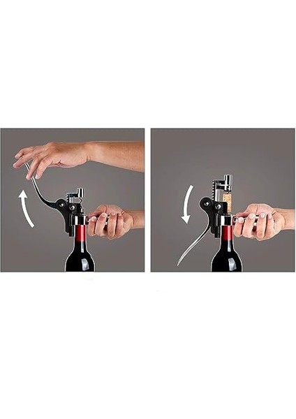 Vin Tirbuşon Yatay, Kollu Tirbuşon, Şarap Açacağı, Şişe Açacağı, Siyah, 66514606 modelleri
