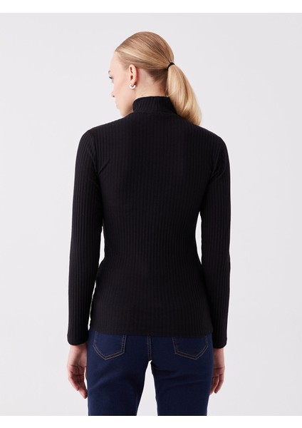 Yeni Sezon Balıkçı Yaka Düz Uzun Kollu Kadın Tişört indirimleri