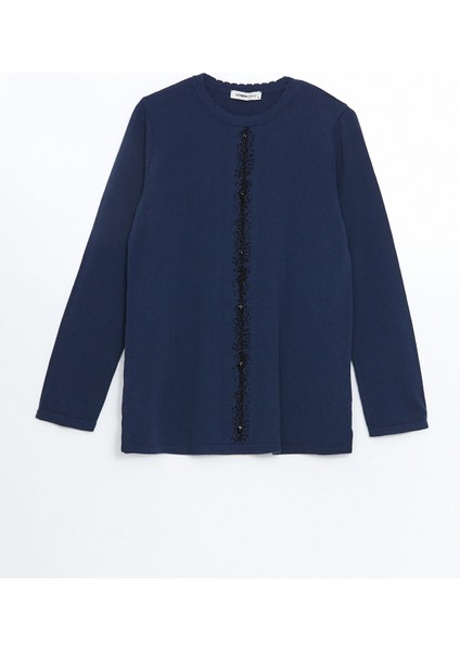 Yeni Sezon Bisiklet Yaka Desenli Kadın Triko Kazak indirimleri