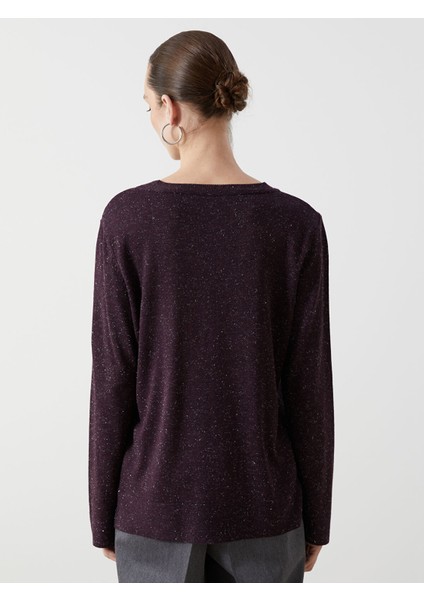 Yeni Sezon Bisiklet Yaka Parlak Görünümlü Kadın Triko Kazak fırsatları