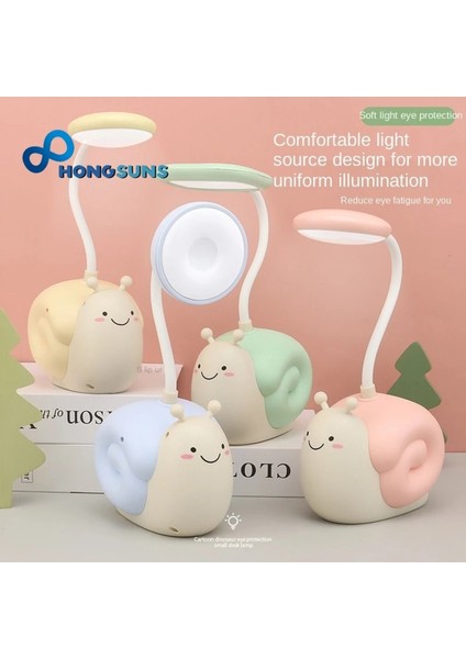 Masa Üstü Salyangoz Tasarımlı Kalemlik LED Lamba