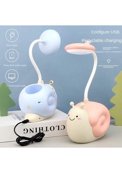 Masa Üstü Salyangoz Tasarımlı Kalemlik LED Lamba fiyatları