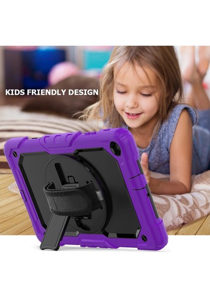 Samsung Galaxy T510 Tab A 10.1 Kılıf Pars Tablet Kapak - Mor